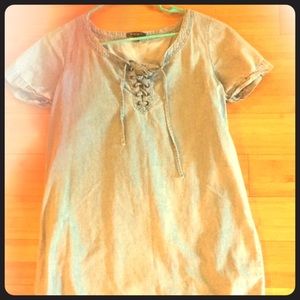 Free People jean shirt Dress S